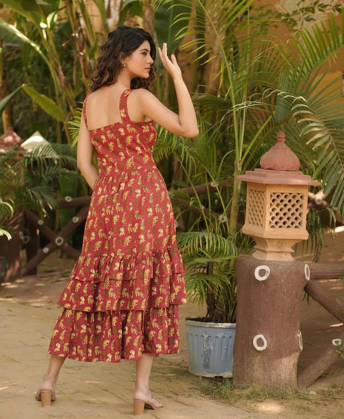 Tiered ruffle dress