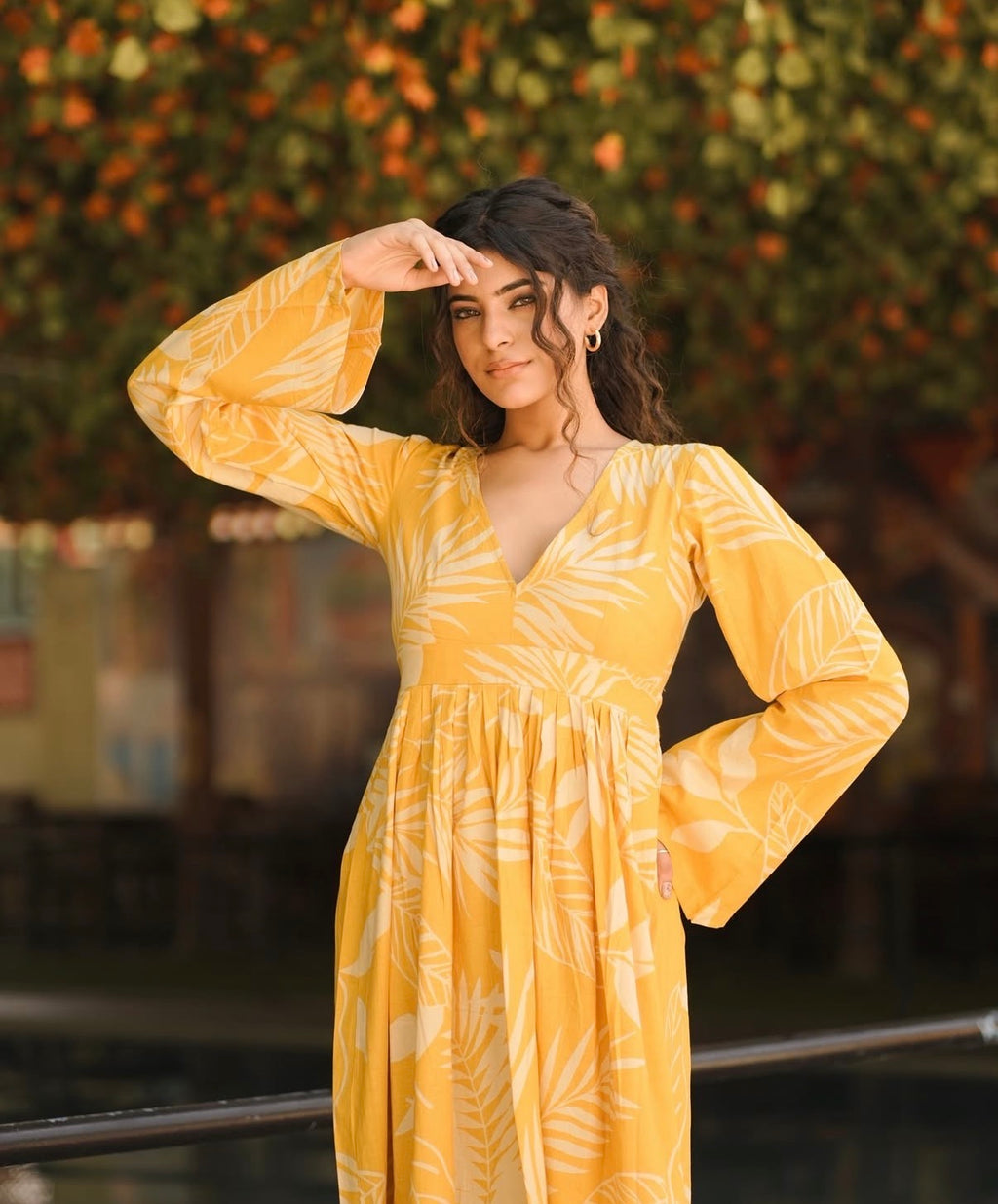 Flowy yellow dress