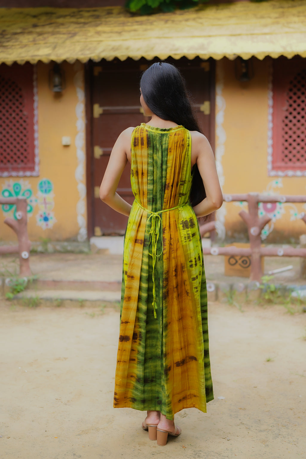 Tie-dye maxi dress