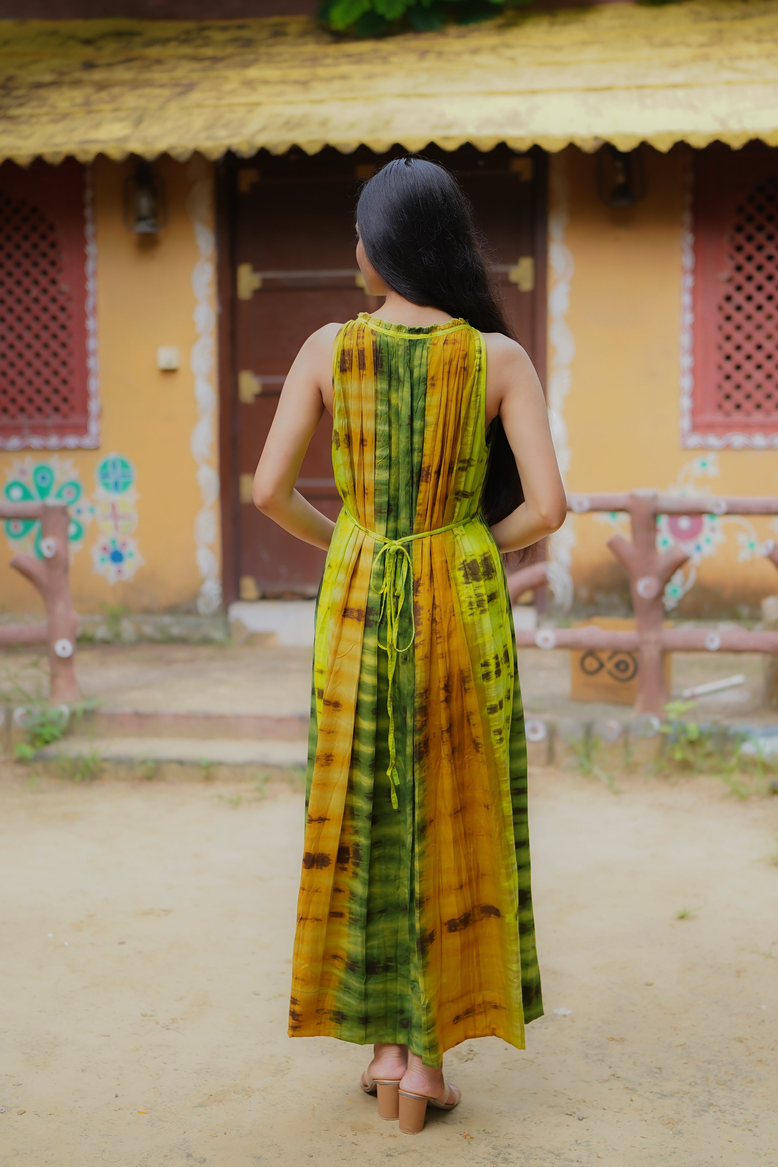 Tie-dye maxi dress