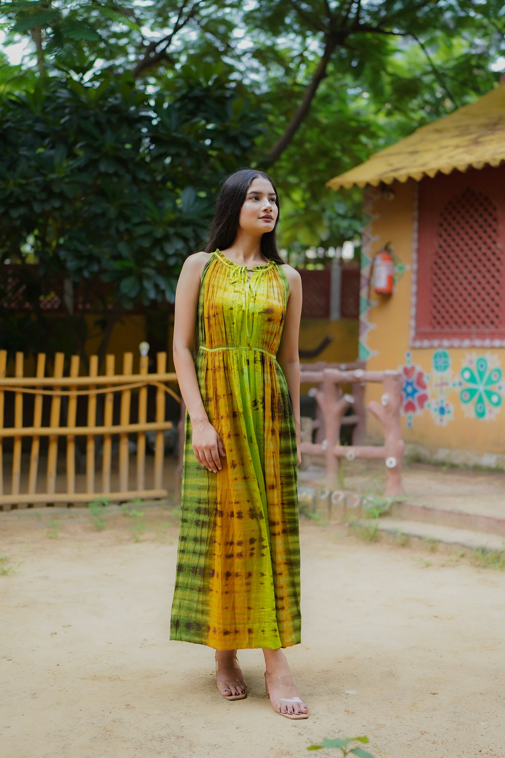 Tie-dye maxi dress
