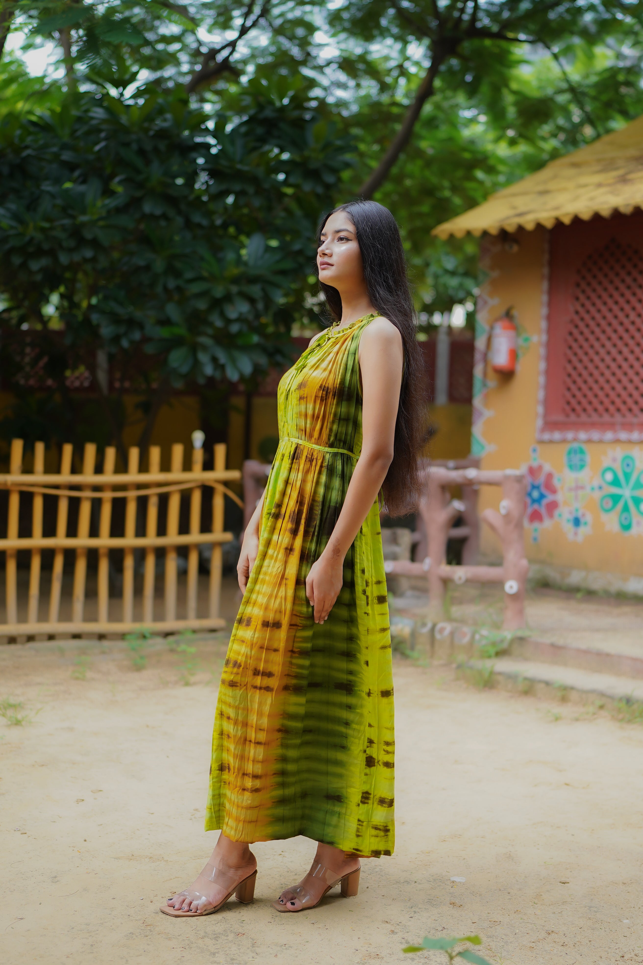 Tie-dye maxi dress