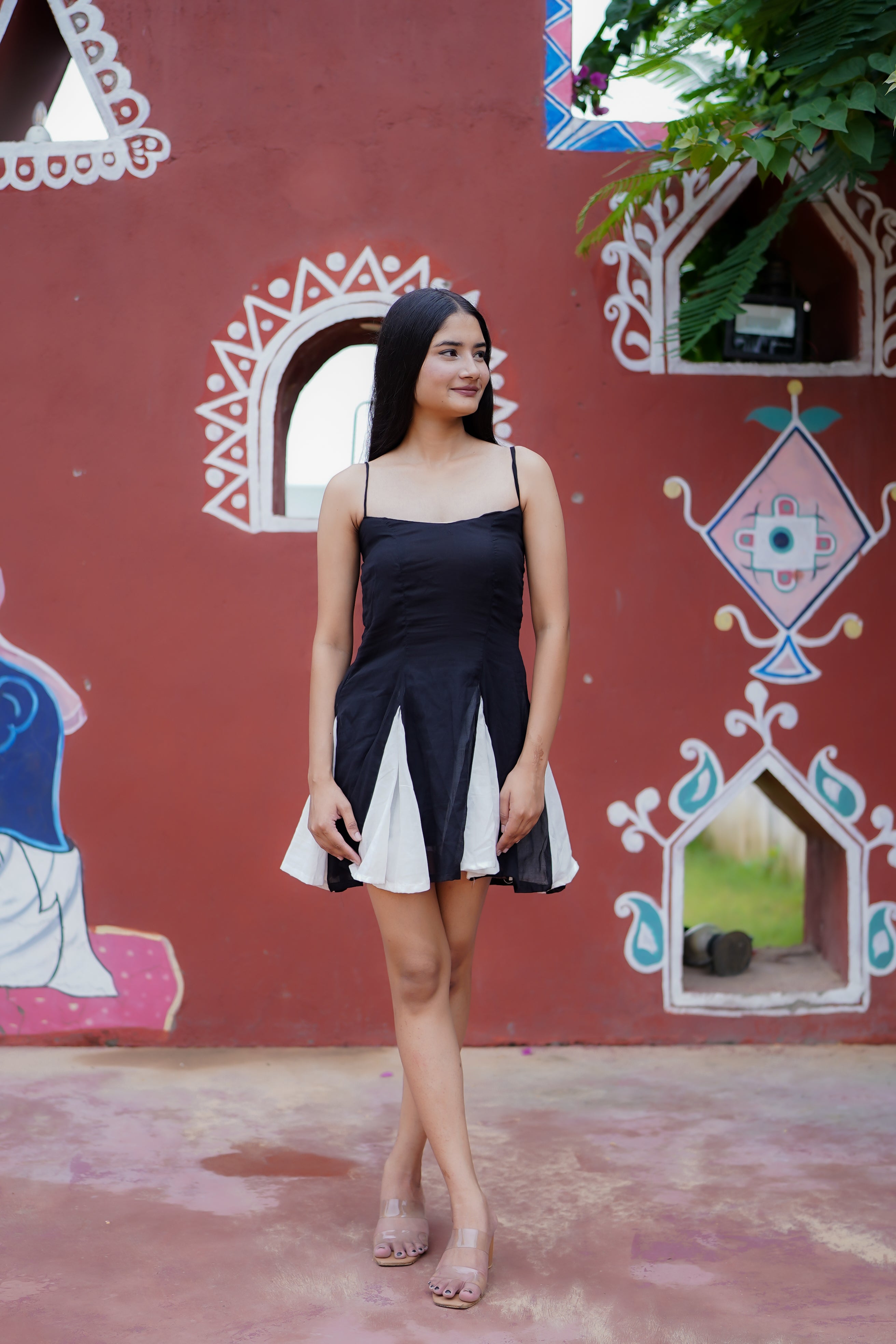 Monochrome Twirl dress