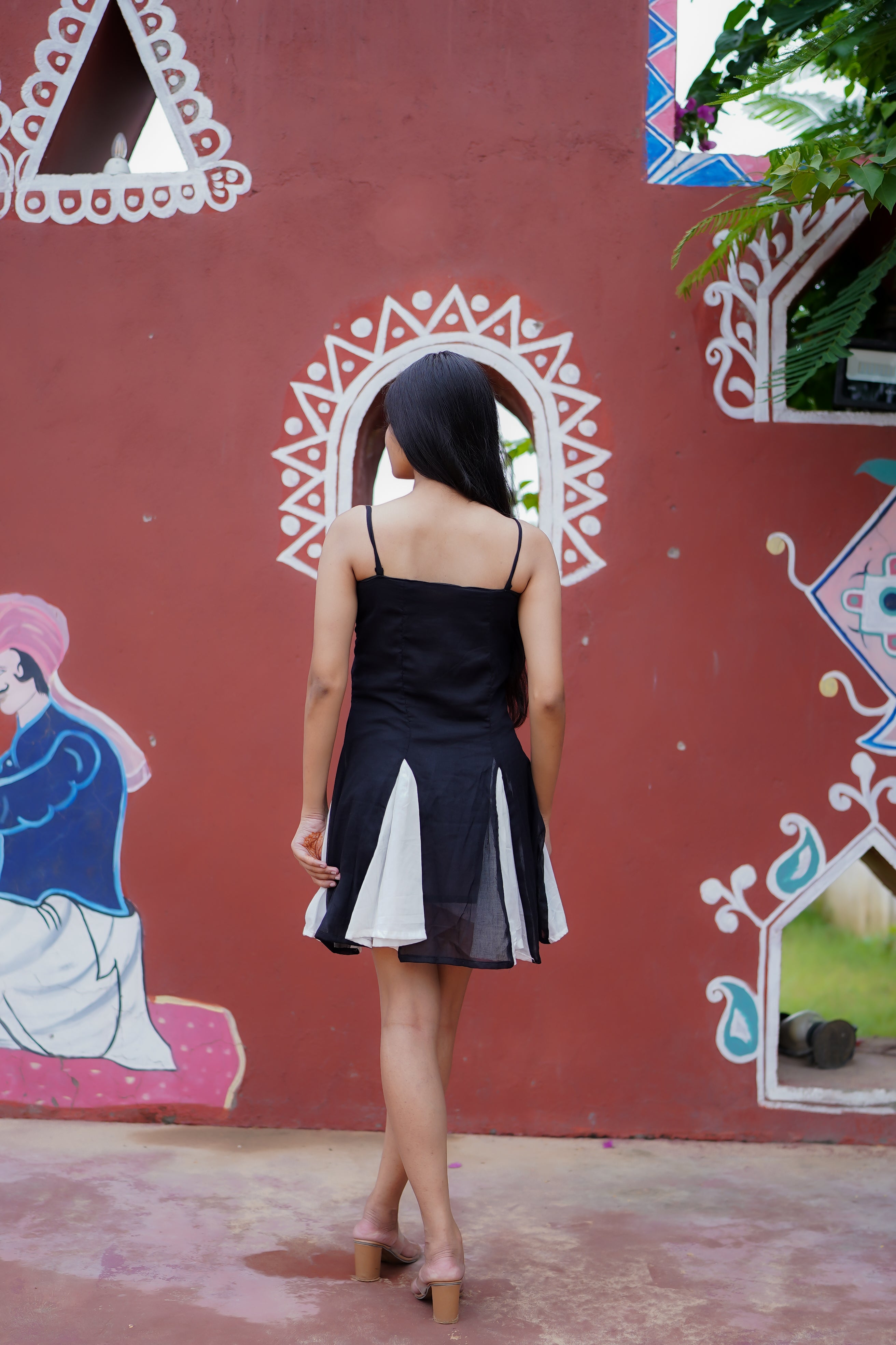 Monochrome Twirl dress