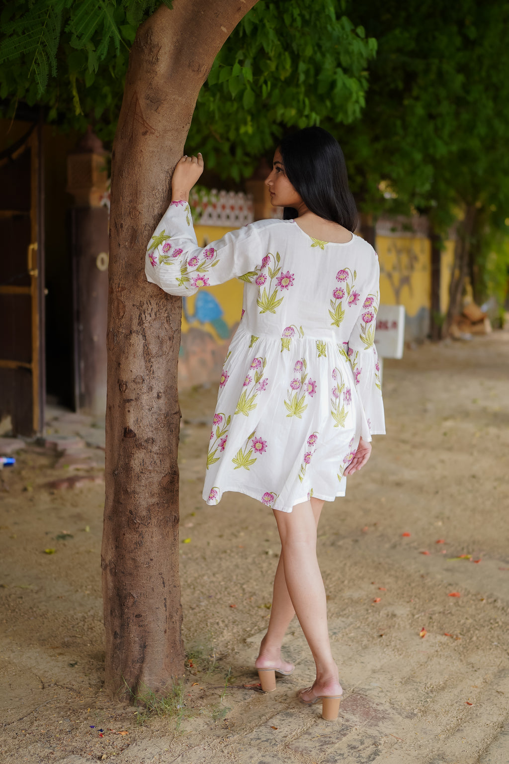 Floral  print fit & flare dress
