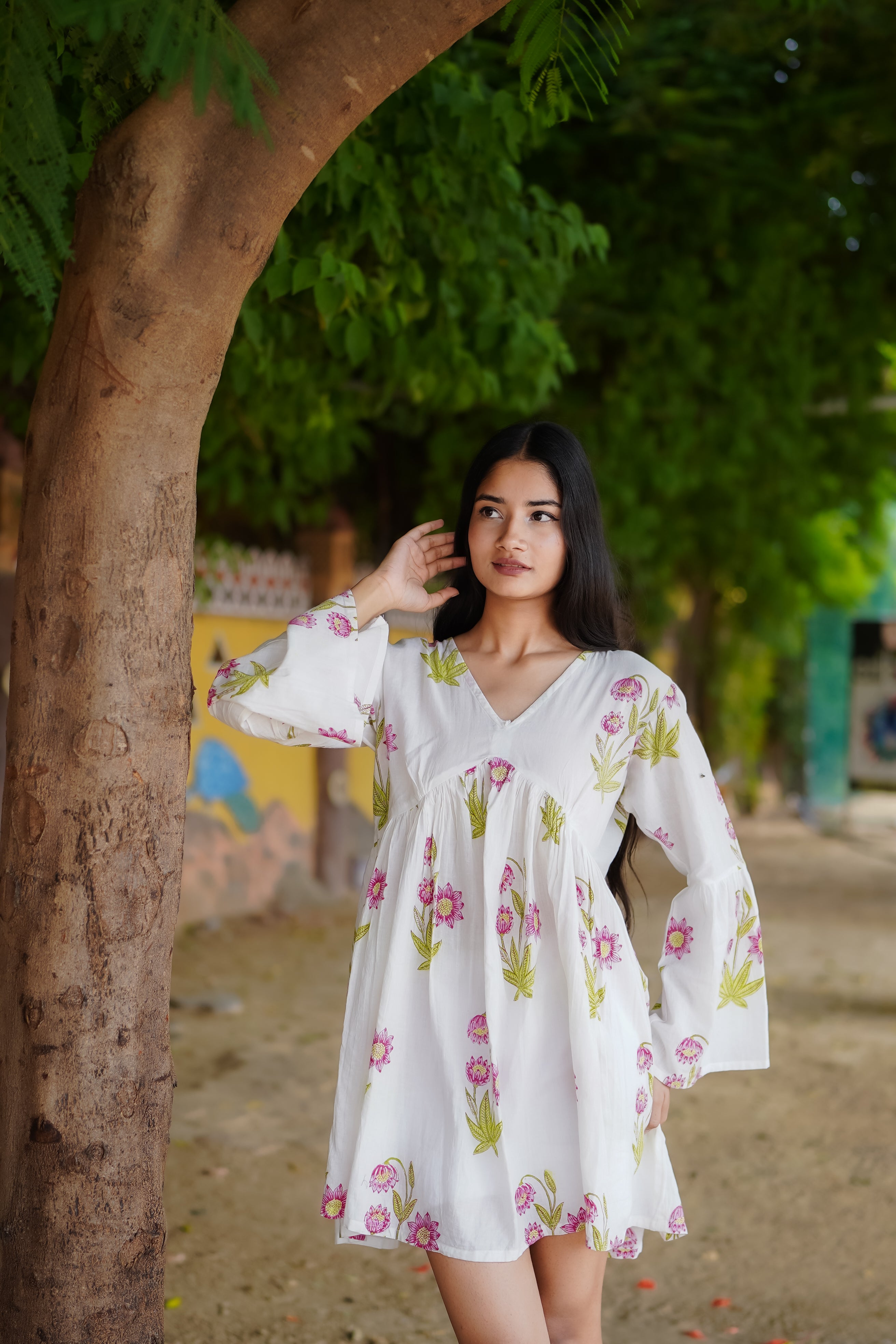Floral  print fit & flare dress