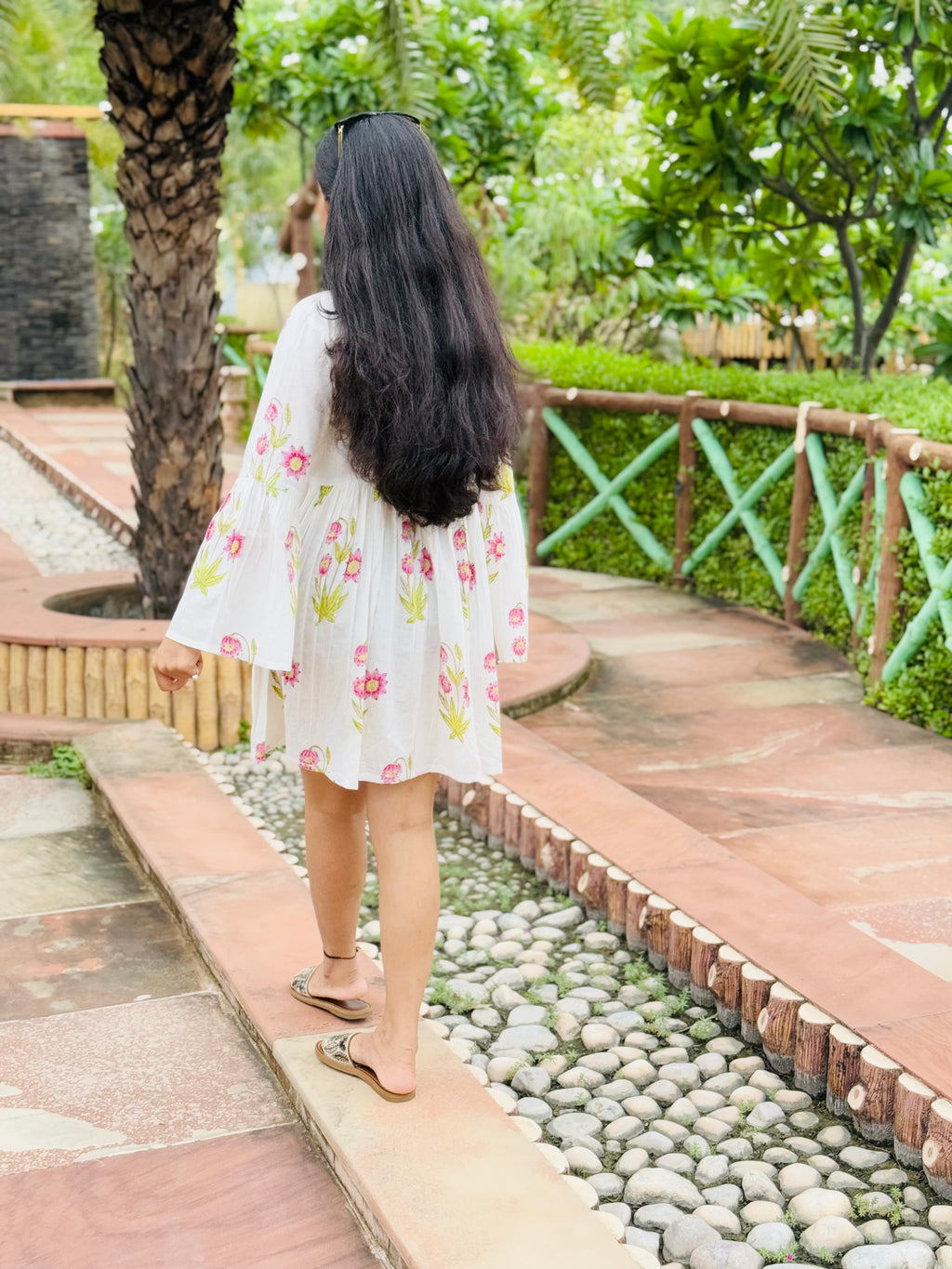 Floral  print fit & flare dress