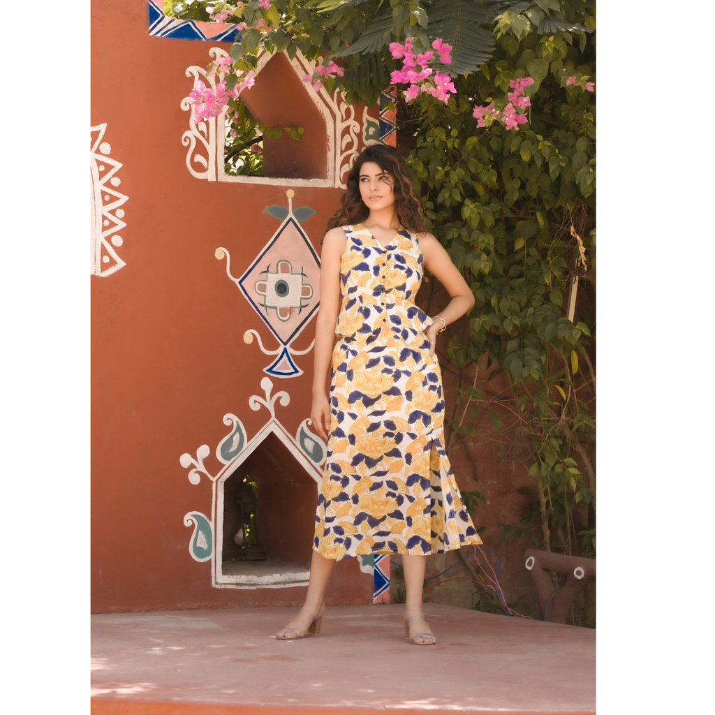 Yellow floral co-ord set