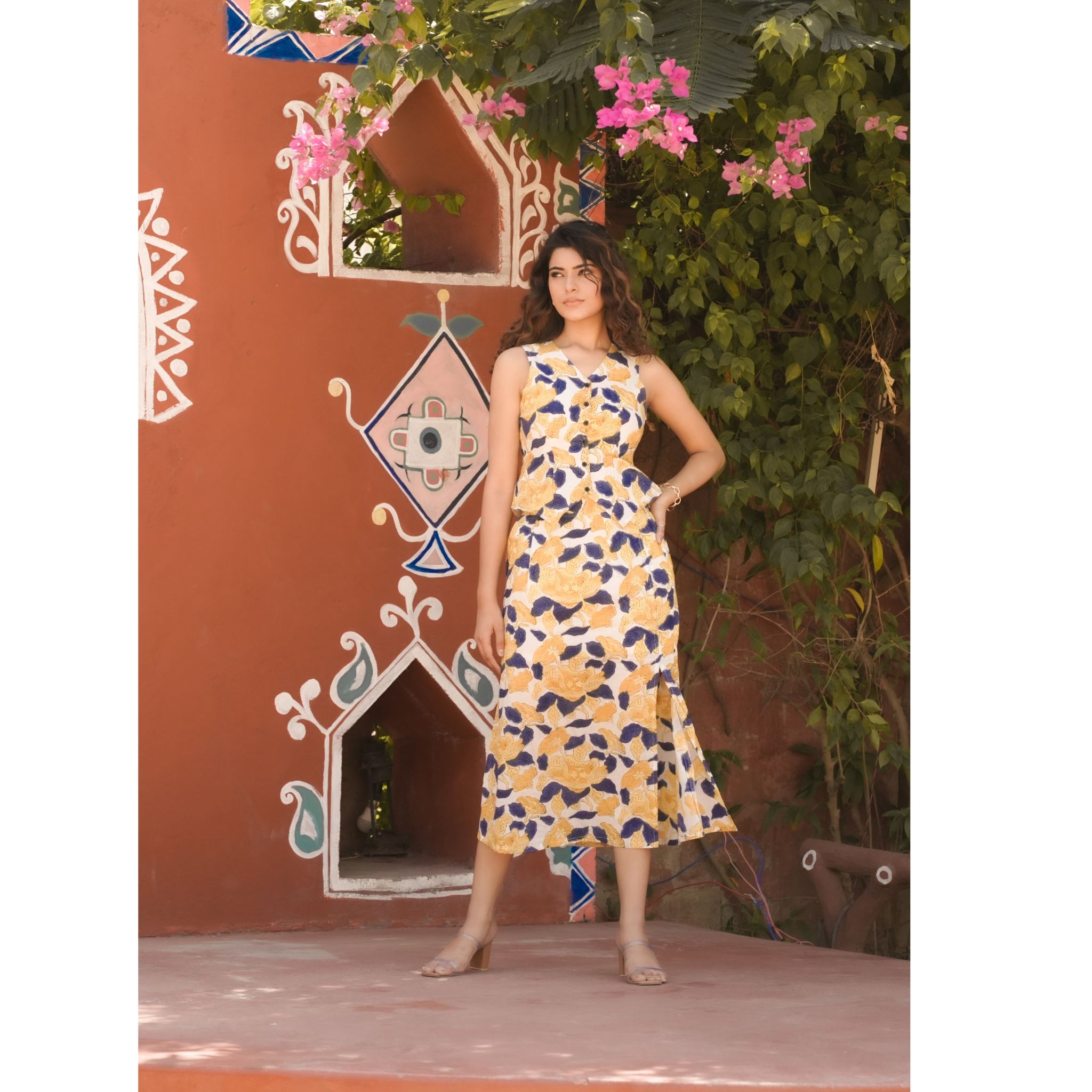 Yellow floral co-ord set