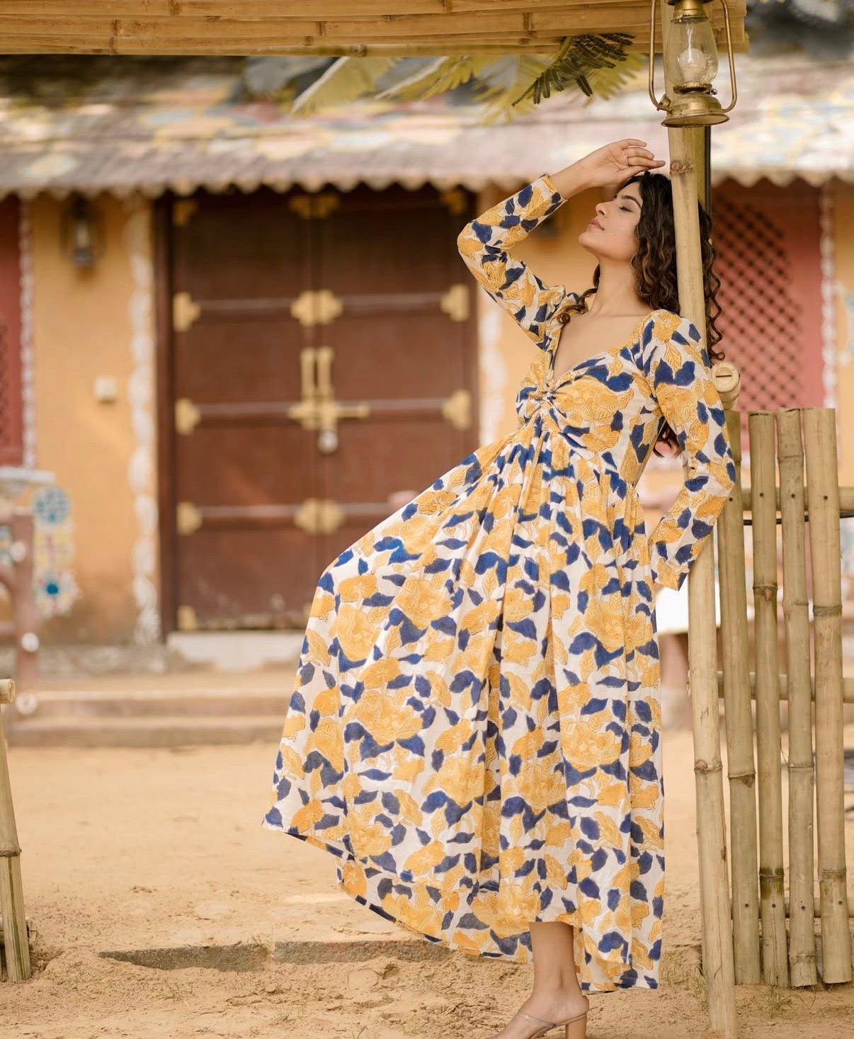 Yellow floral dress